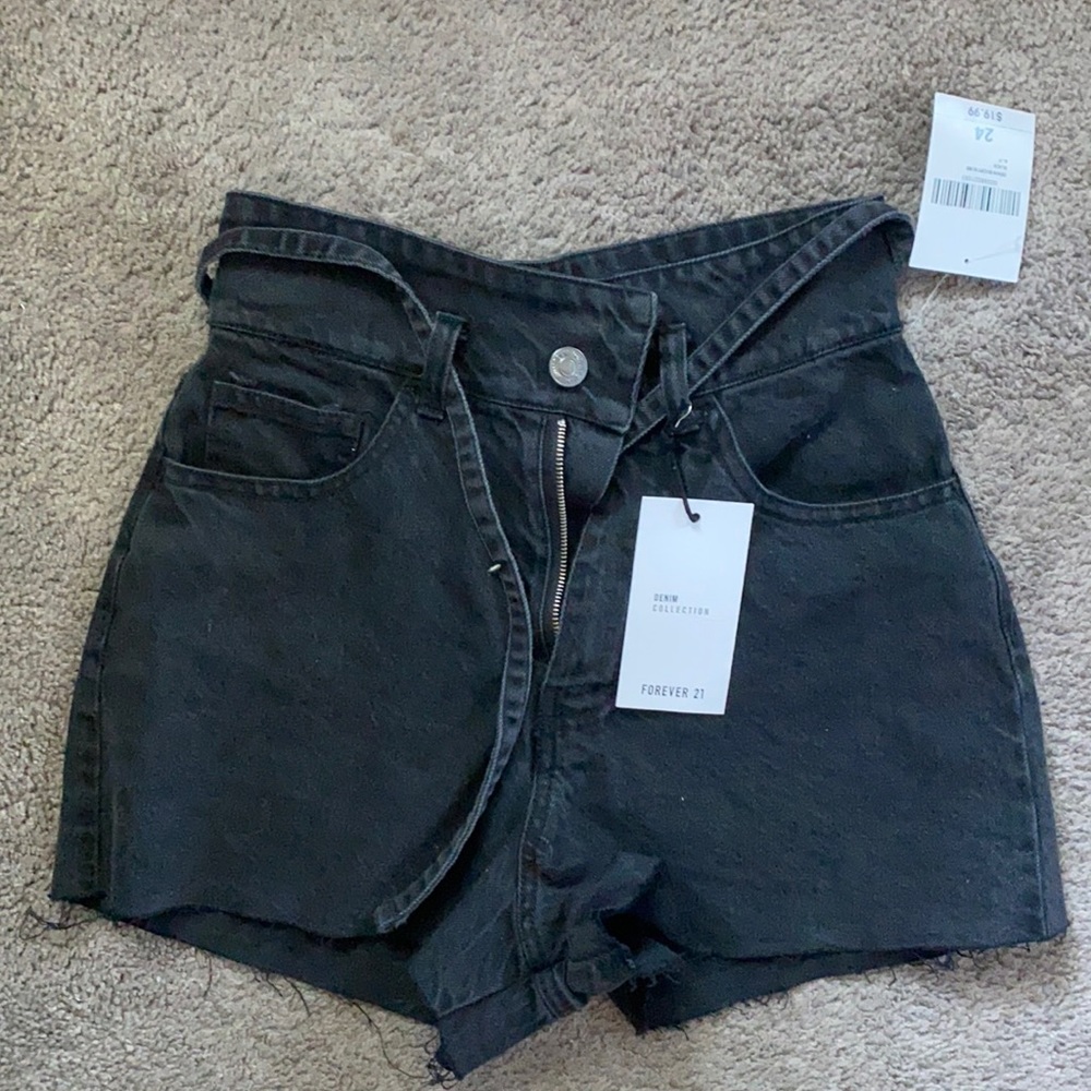 Black High Waisted Shorts